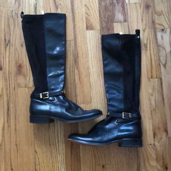 Michael Kors leather boots w/ elastic back - Picture 1 of 6